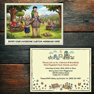 Seniors & Grandkids Day at the Playground Invitation