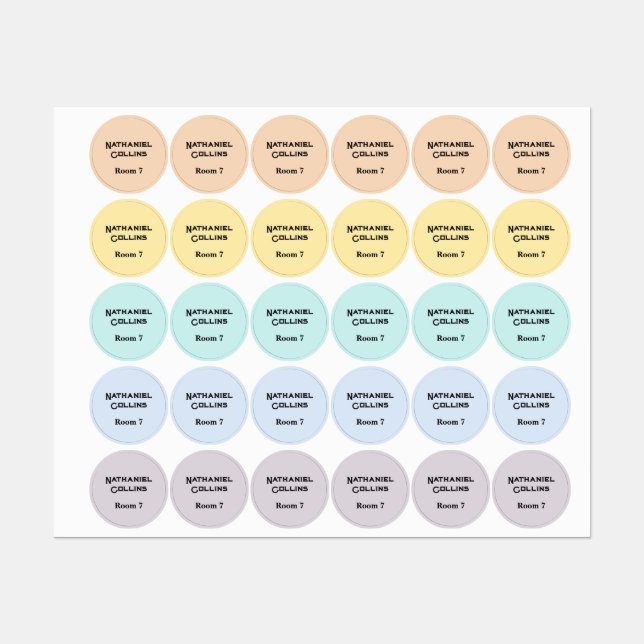 Seniors Residential Care Home Clothes Name Labels (Sheet)