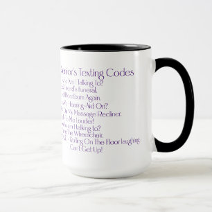 "Senior's Texting Codes" Custom Coffee/Tea  Mug
