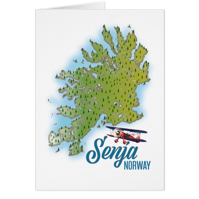 Senja Noway island map (Front)