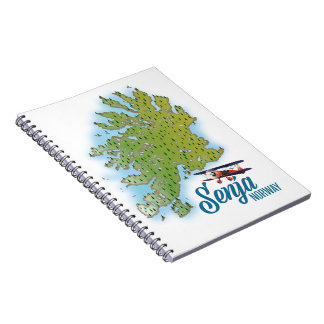 Senja Noway island map Notebook