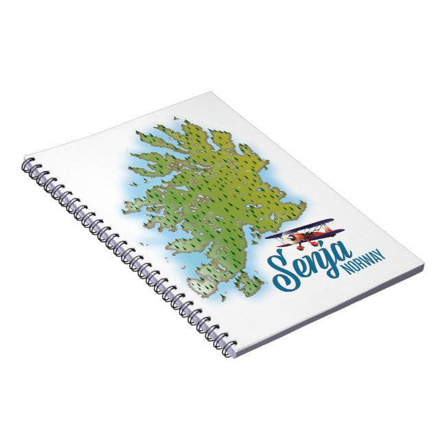 Senja Noway island map Notebook (Right Side)