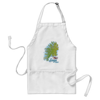 Senja Noway island map Standard Apron