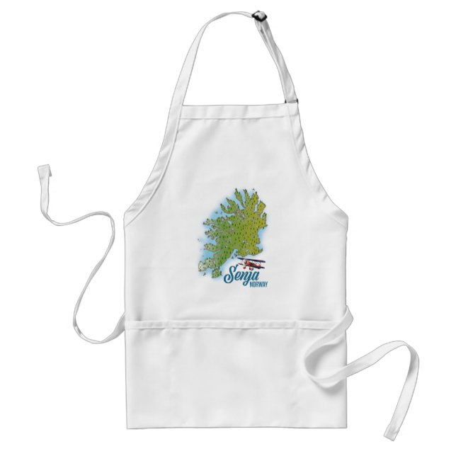 Senja Noway island map Standard Apron (Front)