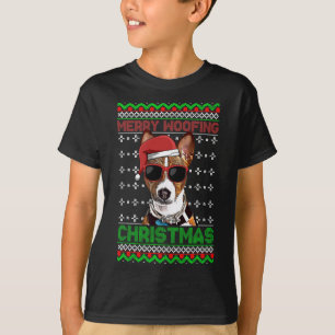 Senji Dog Funny Merry Woofing Christmas T-Shirt