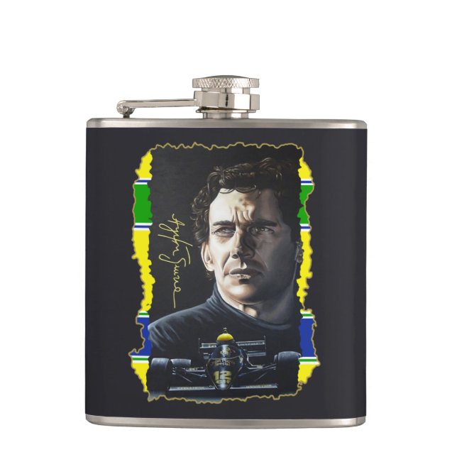Senna Painting Hip Flask (Front)
