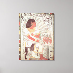 Sennefer seated with his wife,from Tomb Canvas Print