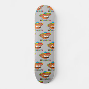 Señor gato Cartoon Moustache Fiesta Cat Skateboard