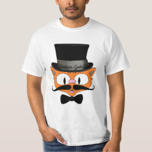 Señor Gato™ Handlebar Moustache Cat With Top Ha