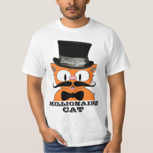 Señor Gato Millionaire Moustache Cat with Bow Tie T-Shirt