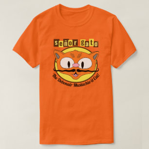 Señor Gato™ the Debonair Mustachioed Moustache Cat T-Shirt