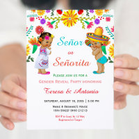 Senor or Senorita Fiesta Gender Reveal Invitation