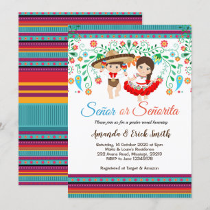 Senor or Senorita Gender Reveal Invitation
