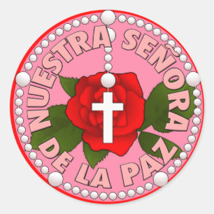 Señora de la Paz Classic Round Sticker