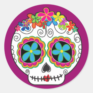 Señorita Calavera Classic Round Sticker