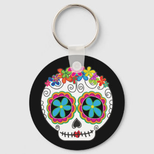 Señorita Calavera Day of the Dead Sugar Skull Key Ring