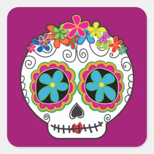 Señorita Calavera Square Sticker