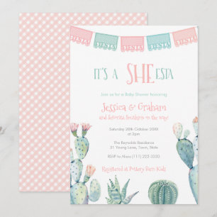 Señorita She-ESTA Little Girl Baby Shower Fiesta Invitation