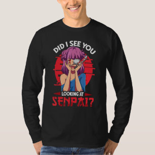 Senpai Bloody Girl Knife Eye Patch Patc T-Shirt