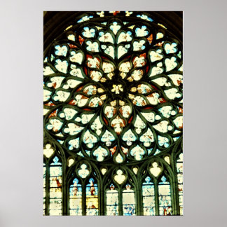 SENS CATHEDRAL ROSE WINDOW POSTER