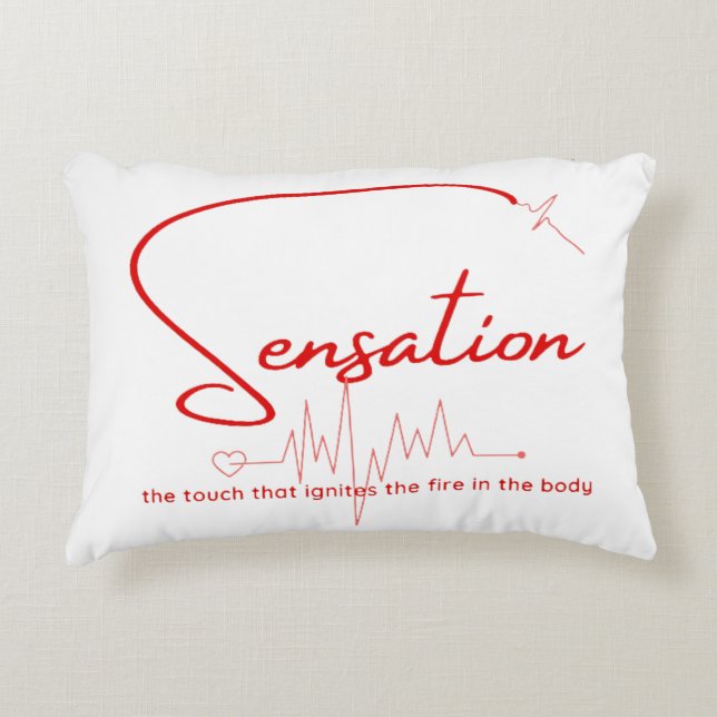 Sensation Pulse Heartline Decorative Cushion (Front)