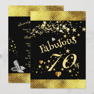 Sensational 70th Birthday Party Invitation