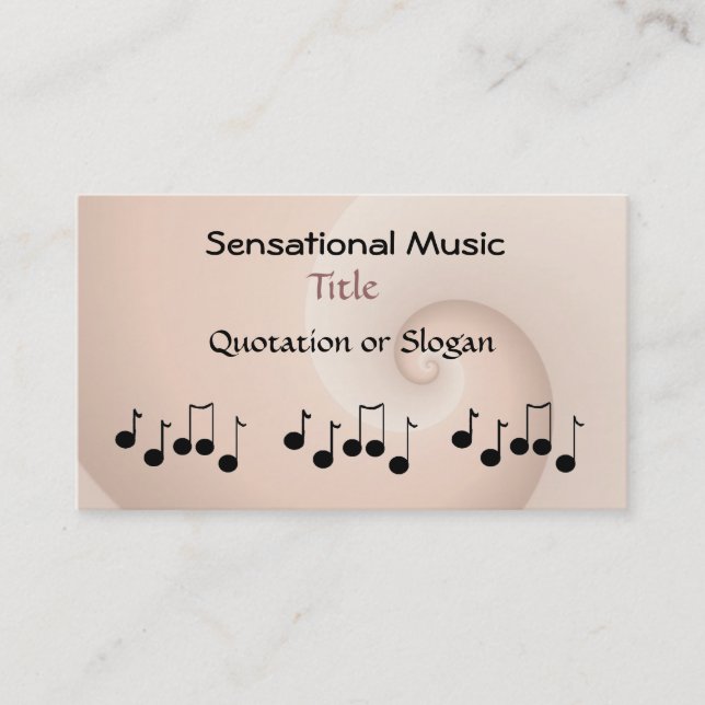 Sensational Music Business Card (Front)