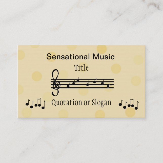 Sensational Music Business Card (Front)
