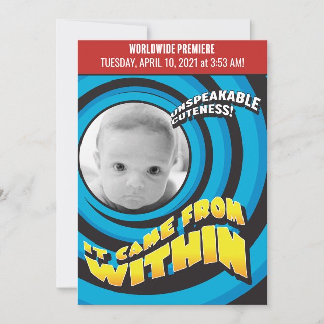 SENSATIONAL! SHOCKING! Customise Vintage Movie Announcement (Front)