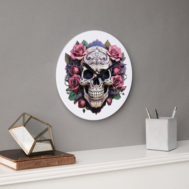 🕰️💀 Sensational Skull Wall Clock 💀🕰️ (Office)