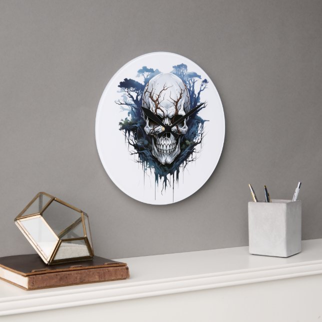 🕰️💀 Sensational Skull Wall Clock 💀🕰️ (Office)