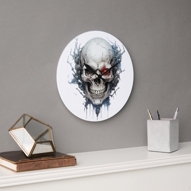 🕰️💀 Sensational Skull Wall Clock 💀🕰️ (Office)
