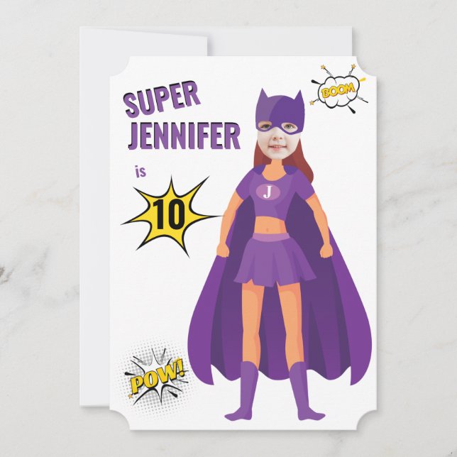 Sensational Superhero Birthday Awesome Amazing Invitation (Front)