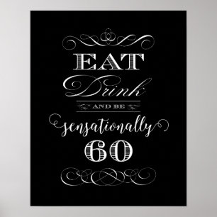 Sensationally 60 Birthday Party Gift Poster