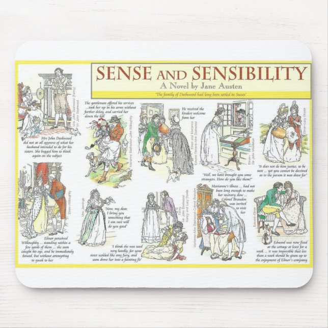 Sense and Sensibility Mouse Mat (Front)