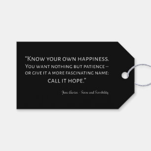 Sense And Sensibility Quote I Gift Tags