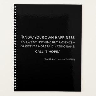 Sense And Sensibility Quote I Planner