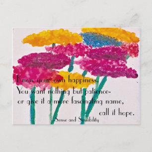 Sense And Sensibility Quote Stationary Postcard