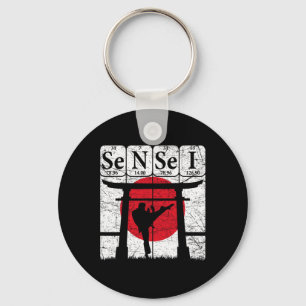 Sensei Periodic Table Elements Martial Arts Japane Key Ring
