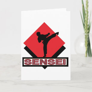 Sensei red diamond holiday card