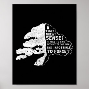 Sensei Tumbler Appreciation Thank You Karate Teach Poster