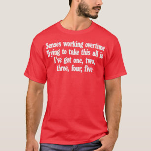 Senses Working Overtime Retro Styled Typography De T-Shirt