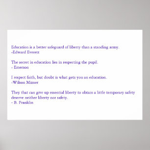 Sensible Sayings Poster