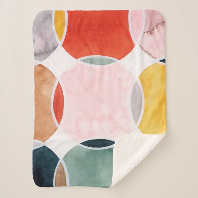 Sensical - Circle Pattern Sherpa Blanket (Front)