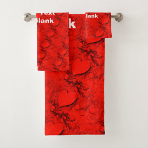 Sensitive Hearts Bath Towel Set