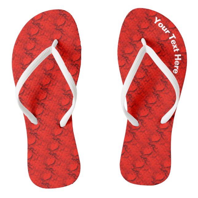 Sensitive Hearts Flip Flops (Footbed)