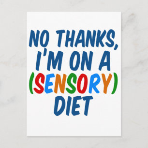 Sensory Diet Funny Occupational Therapy Postcard