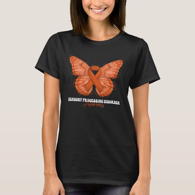 Sensory Processing Disorder Awareness Month Orange T-Shirt (Front)