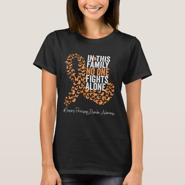 Sensory Processing Disorder Awareness Month Orange T-Shirt (Front)