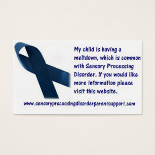 Sensory Processing Disorder Meltdown Cards